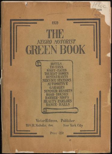 Cover of the 1939 edition of the Negro Motorist Green Book