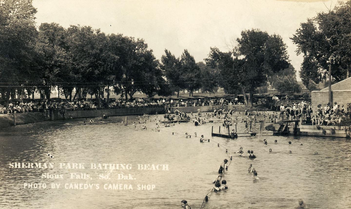 Historic photography of Sherman Park Swimming Area