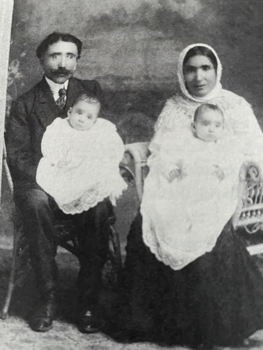 Alex and Fatima Ogdie with children Mohammed and Zina, 1907